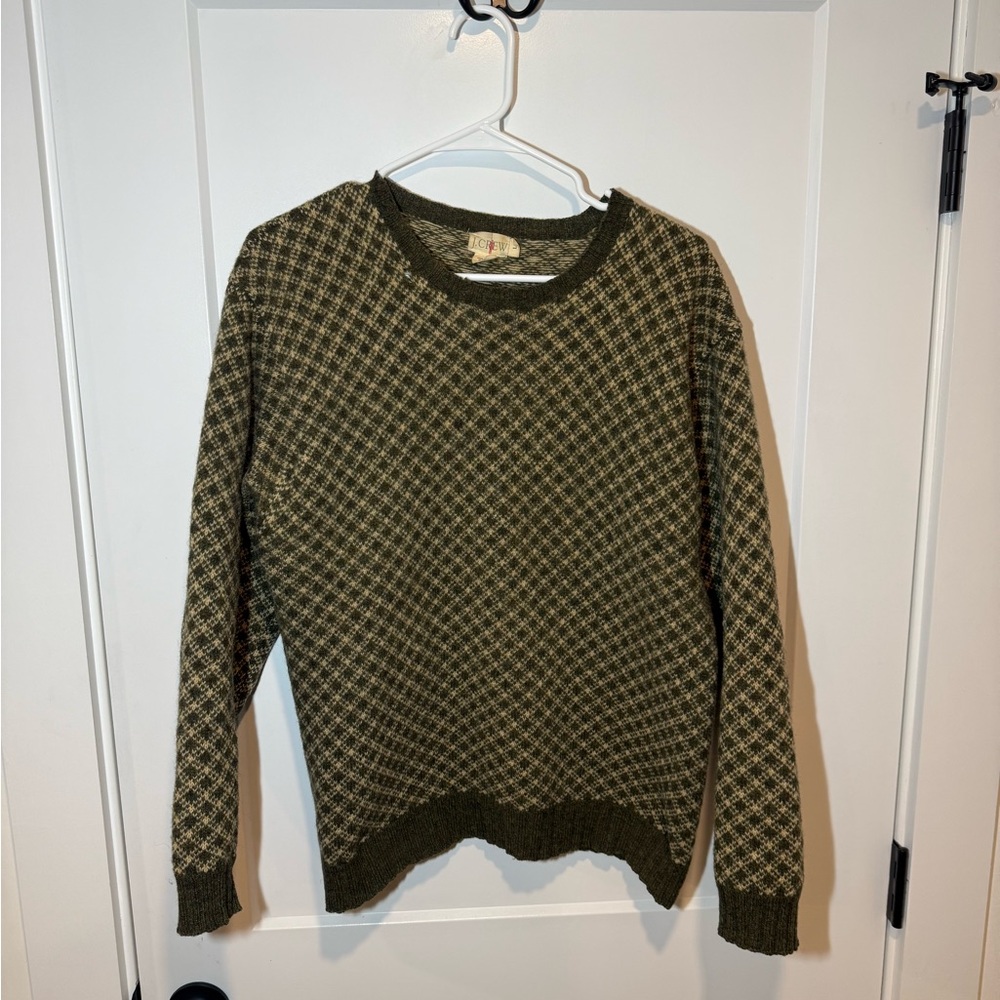Vintage J Crew Birdseye 100% Wool Sweater. Casual, Preppy, Pullover Crewneck. M - Picture 1 of 10